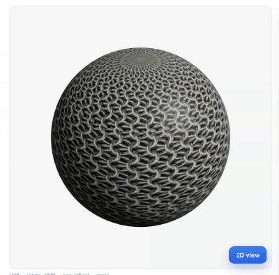 Seamless PBR texture — animated 3D sphere