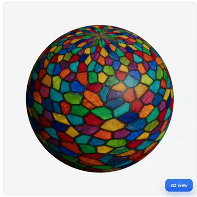 Seamless PBR texture preview on a 3D sphere