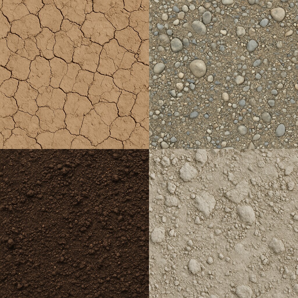 Texture For Section Rendering Seamless PBR Ground Surface Textures for 3D