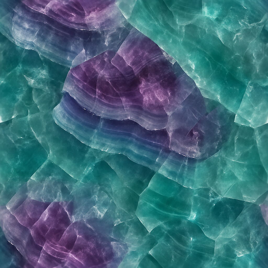 Fluorite Raw Crystal With Color Banding And… PBR Texture | AITextured