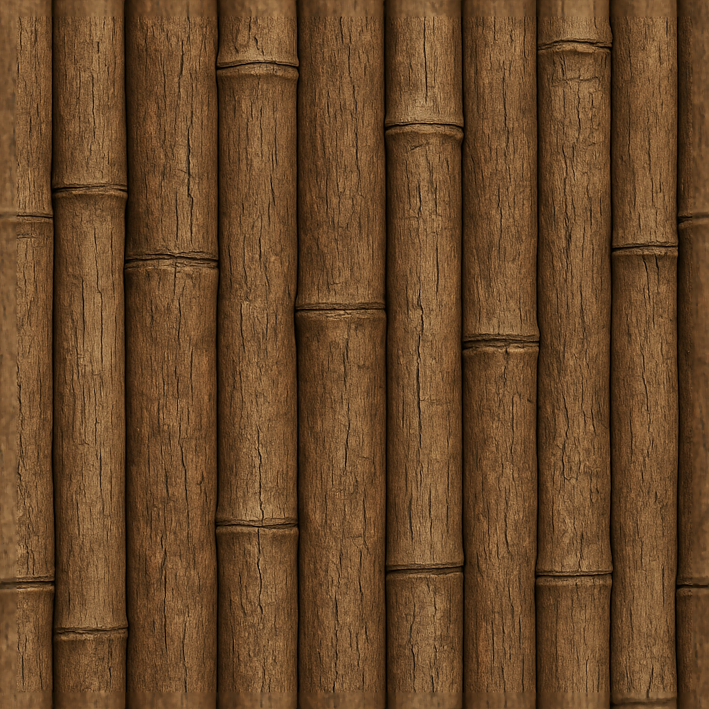 Bamboo Groove With Bamboo Rough Surface And Bamboo Cracked Natural Aged… seamless PBR texture preview
