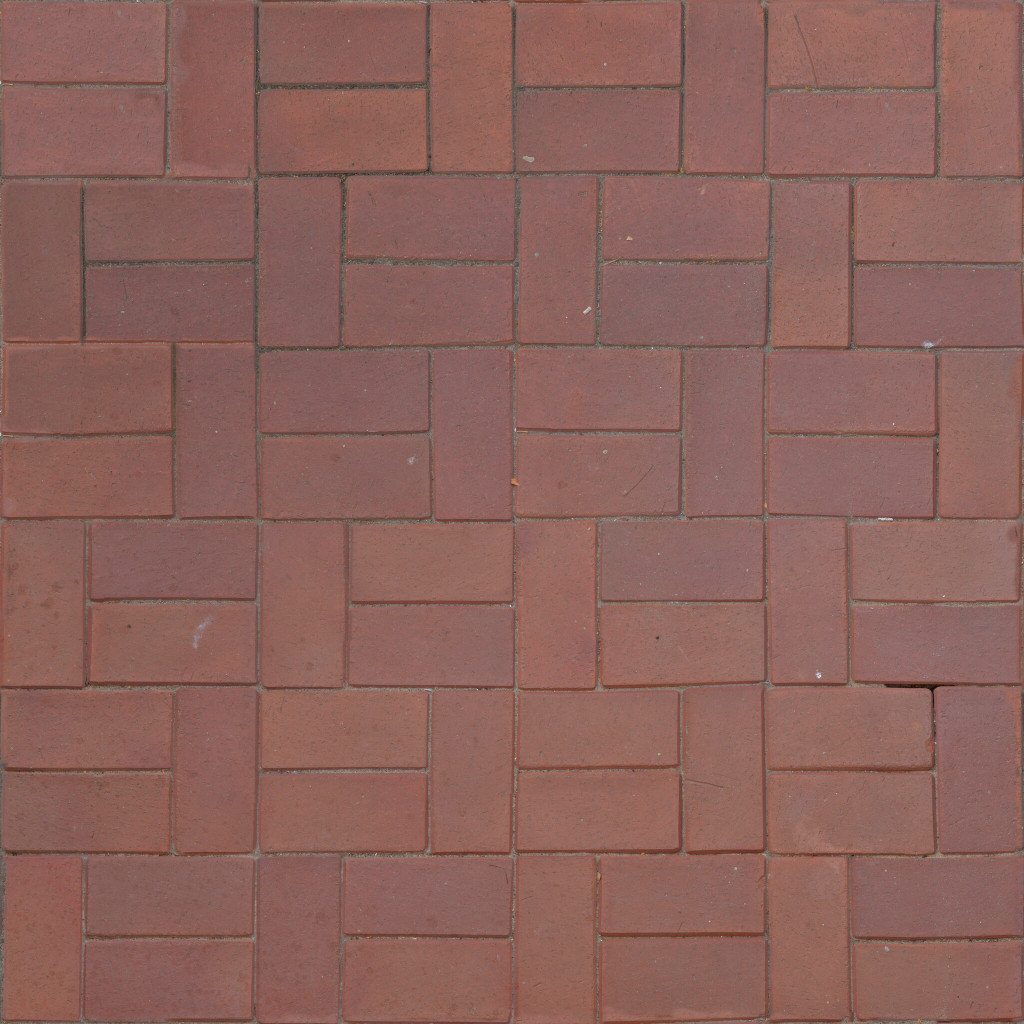 Paving Stone Tileable Brick Red Rough Urban Flooring PBR Texture ...