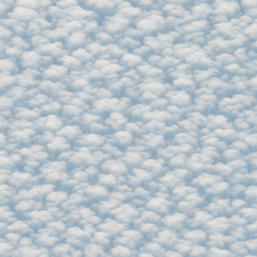 Cottony Cirrocumulus Seamless 3D PBR Texture 8K