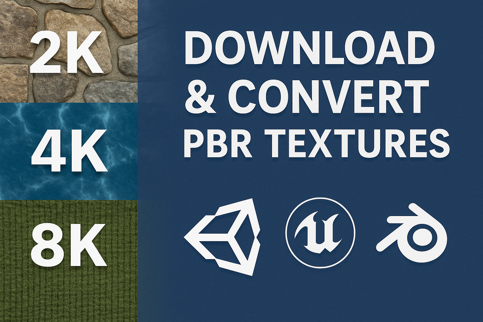 New Features on AITEXTURED – Multi-Resolution Downloads and Engine-Specific PBR Conversion