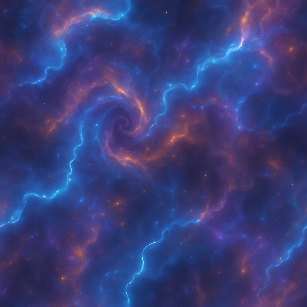 Nebula Cosmic Dust Plasma Electric Arcs Neon Glow Bioluminescence seamless PBR texture preview