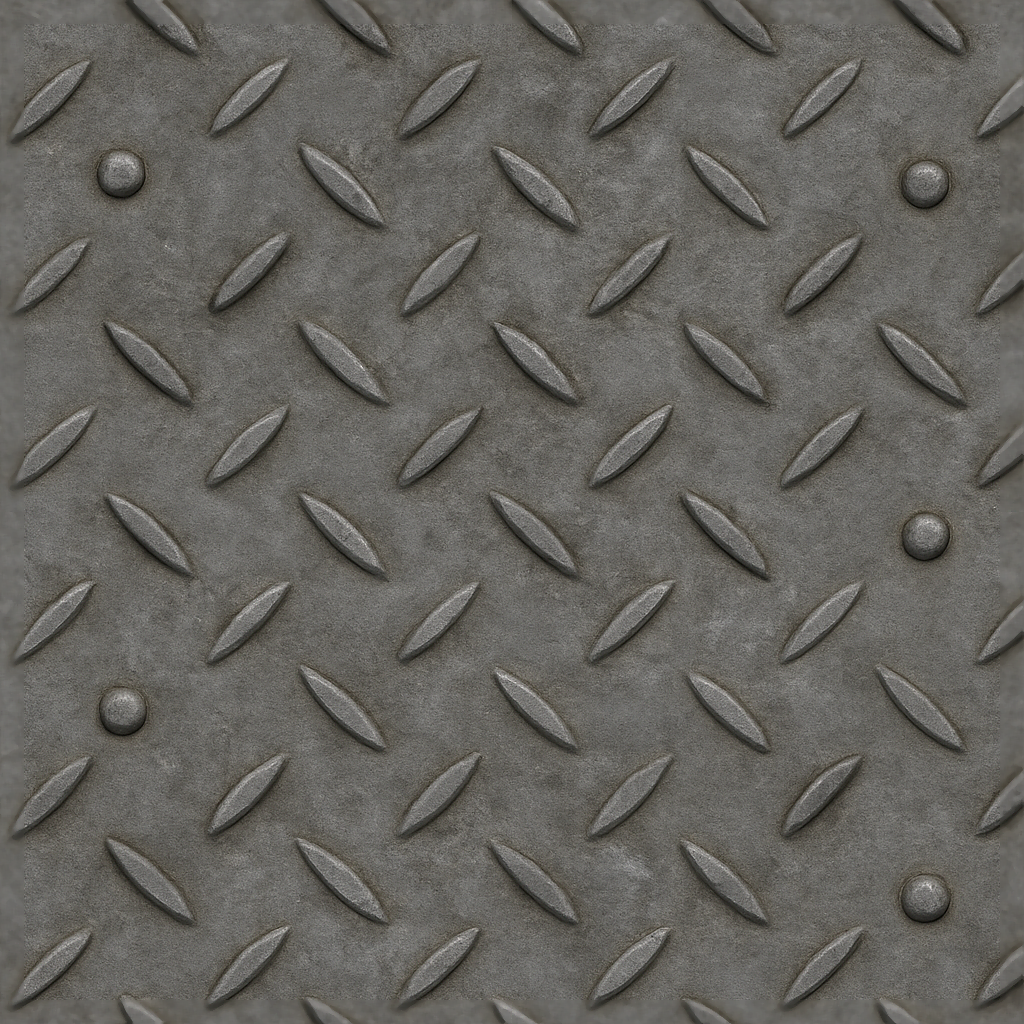 Tactile Plate With Riveted Metal Surface And Raised Pattern PBR Texture ...