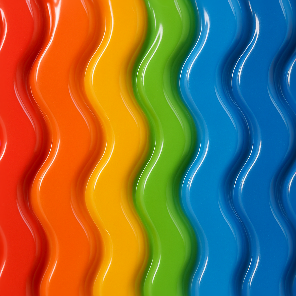 Wave Pattern Vacuum Formed Plastic Surface PBR Texture – Seamless Material