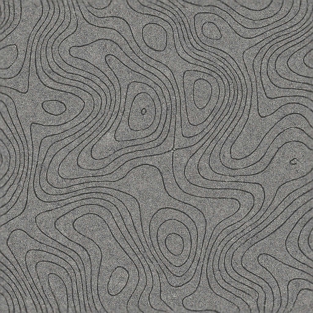 Topographic Lines Contour Lines Noise Grain Static Interference Digital… seamless PBR texture preview