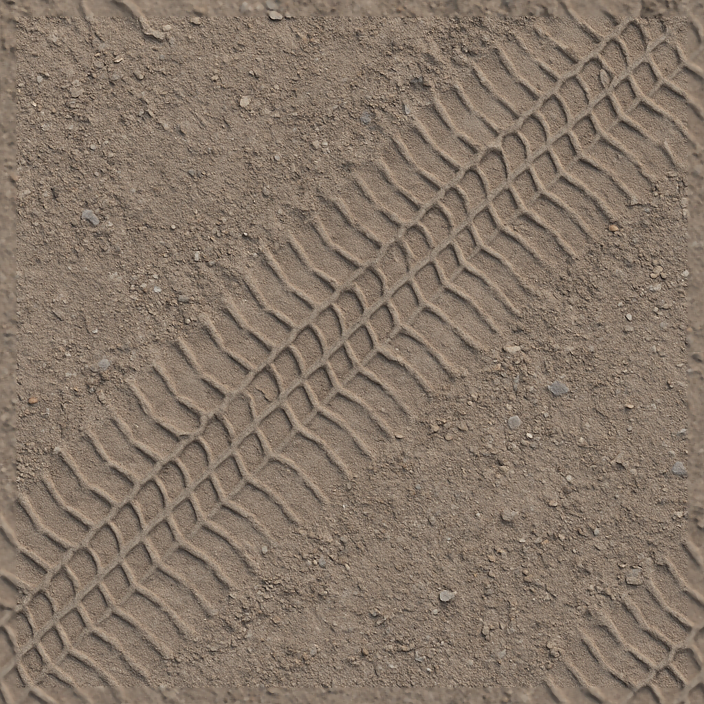 Gravel Tire Mark Gravel Road Track Tire Print Repeat Asphalt PBR ...