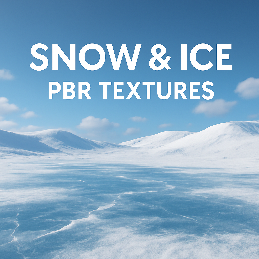 Snow and Ice Seamless PBR Textures – Free Download for 3D Artists and Game Developers
