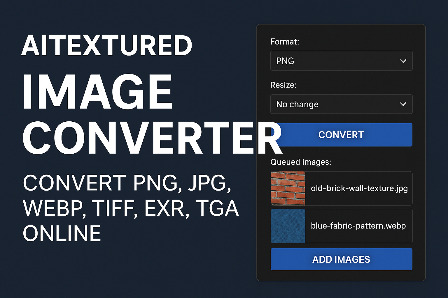 AITEXTURED Image Converter – Universal Online Converter for 3D and Texture Files