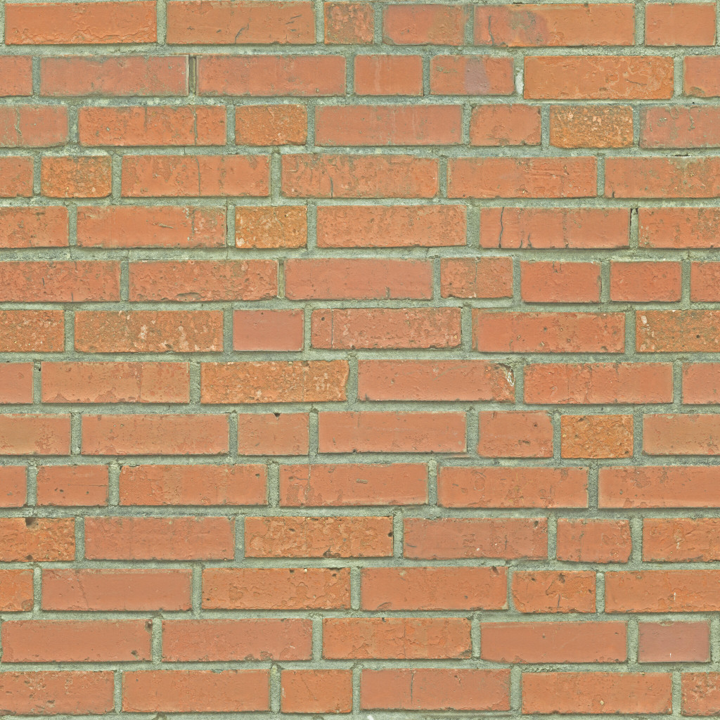 Brick Tileable Red Rough Weathered Building… PBR Texture | AITextured
