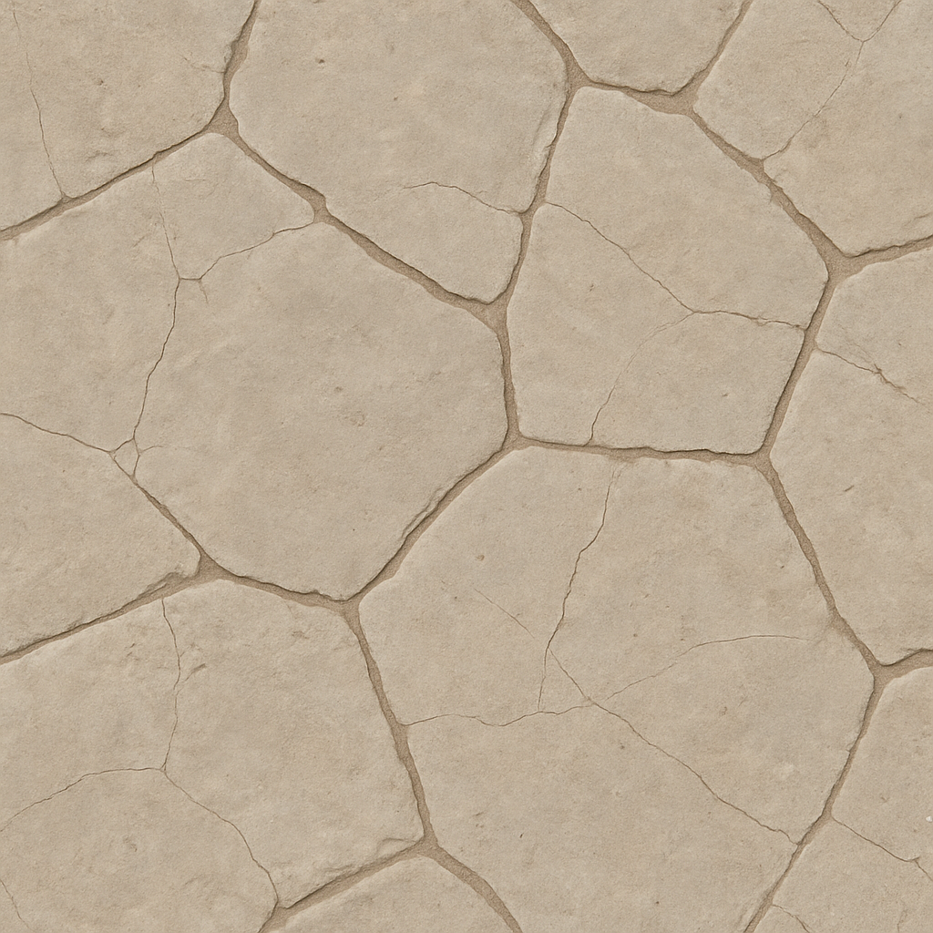 Flagstone Flat With Smooth Wear And Light Grout Joints Natural Stone As… seamless PBR texture preview