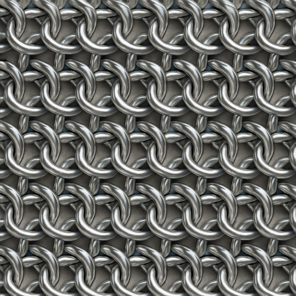 Seem Less Chain Texture Polished Steel Butted Rings Chainmail Seamless Texture