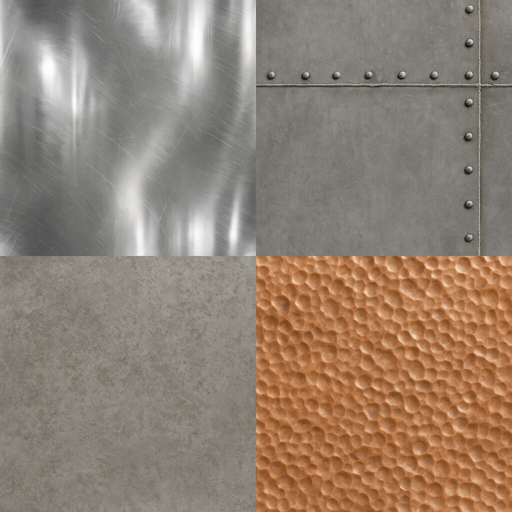 Shiny Metal Seamless PBR Textures for 3D