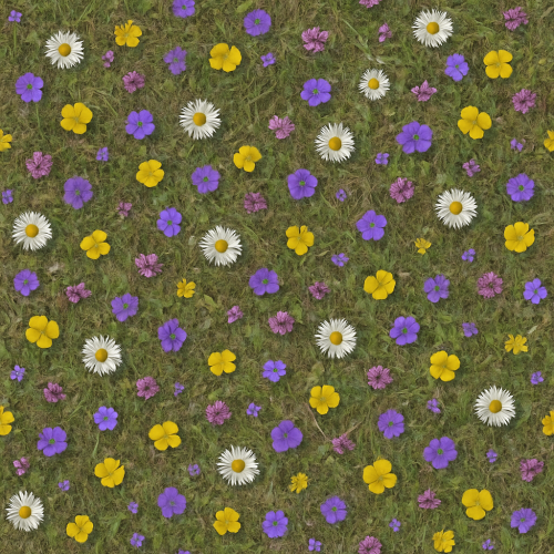 Wild Flower Seamless PBR Textures for Realistic Natural Surfaces
