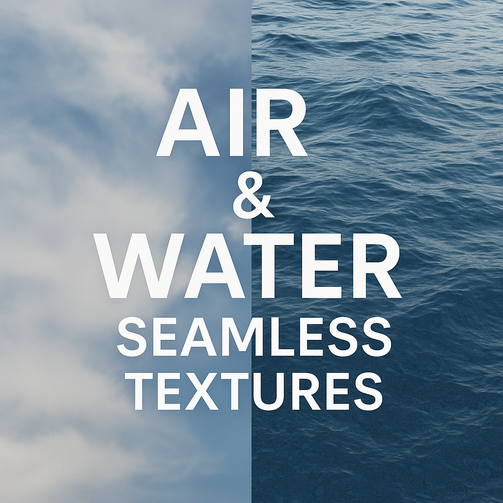 Air and Clouds Seamless Textures – Atmospheric PBR Materials for 3D Design