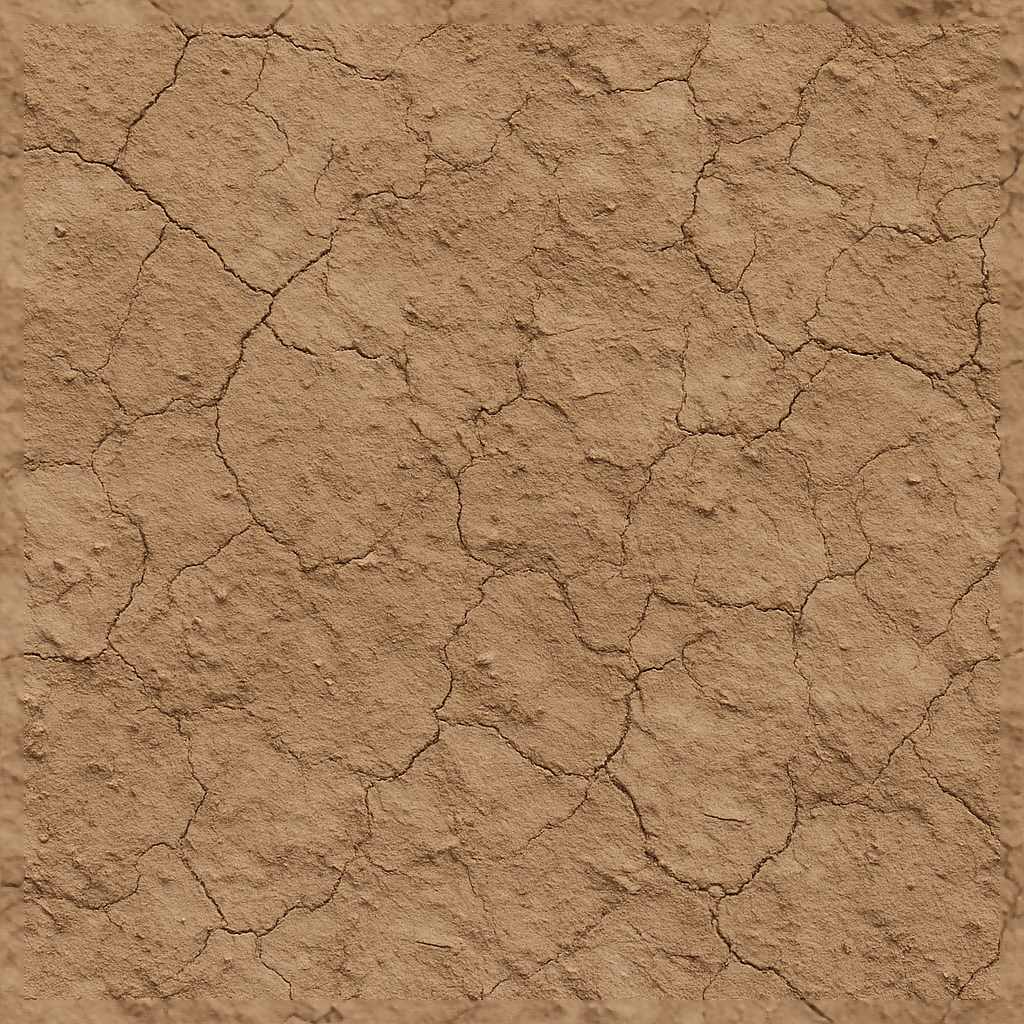 Of Compacted Clay With Mud Cracks And Dry Soil Patches PBR Texture ...