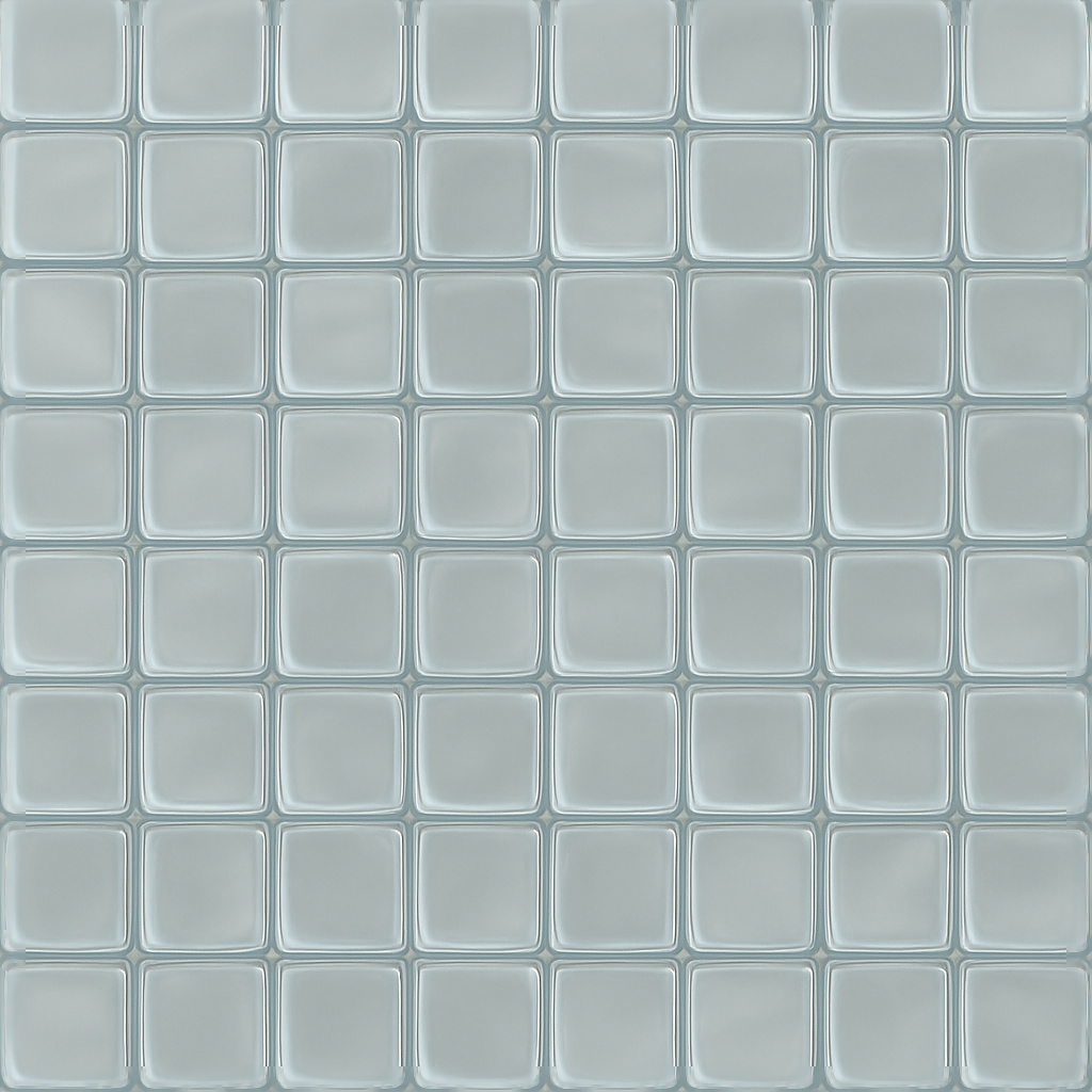 Mosaic Glass Tiles With Translucent Glass And Smooth Edges PBR Texture ...