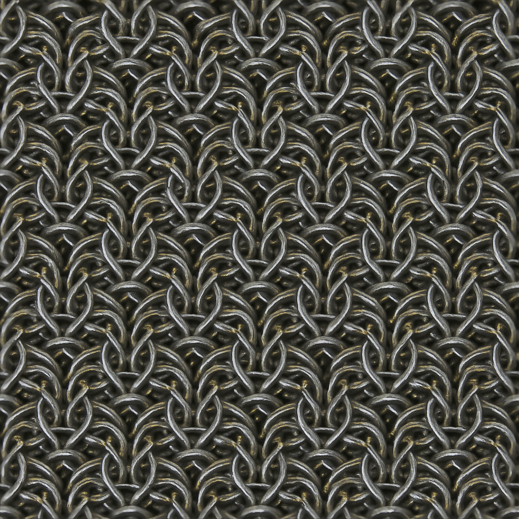 Chainmail With Japanese 12 in 2 Weave And Gunmetal Gray PBR Texture ...