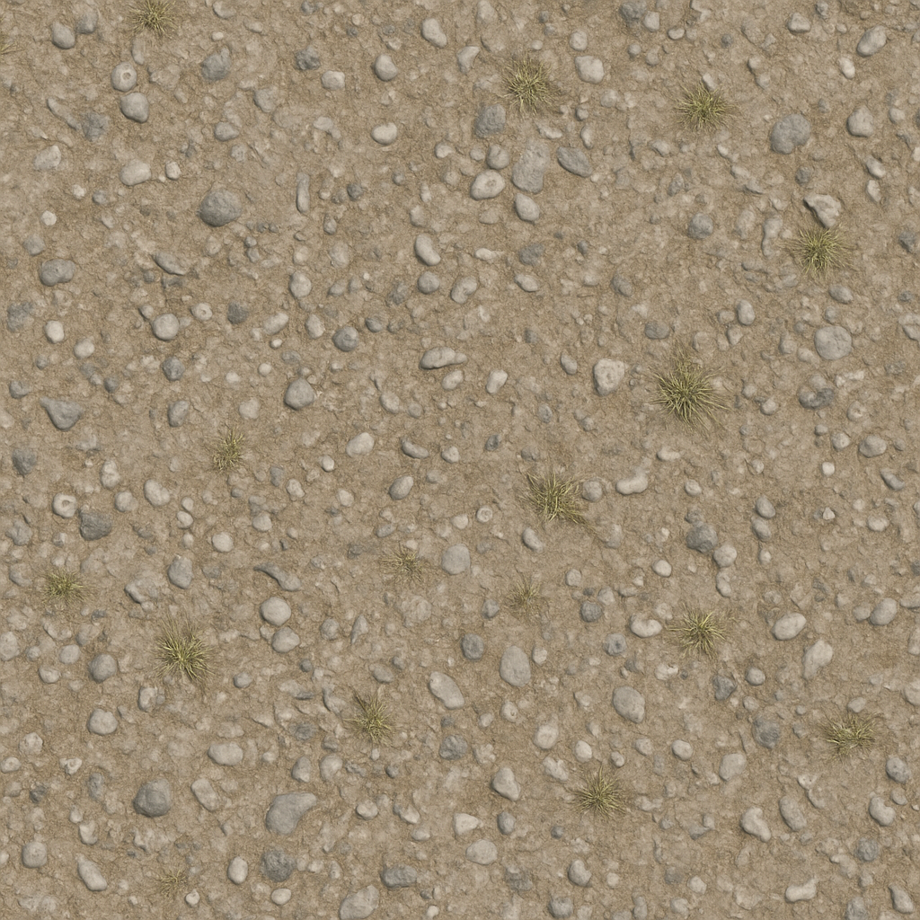 Gravel Compacted With Pebble Embedded And Weathered Edges Natural Aspha… seamless PBR texture preview