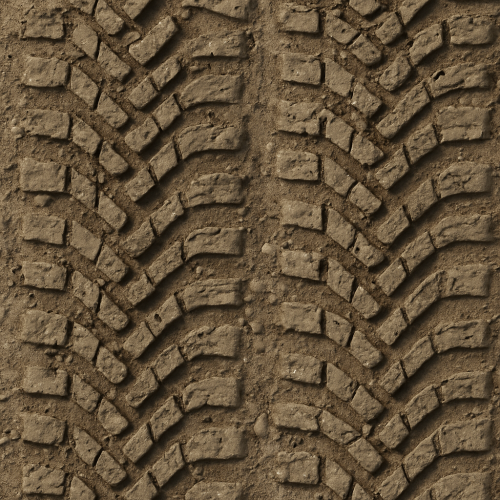 Seamless PBR Tire Print Textures for Realistic 3D Modeling and Rendering