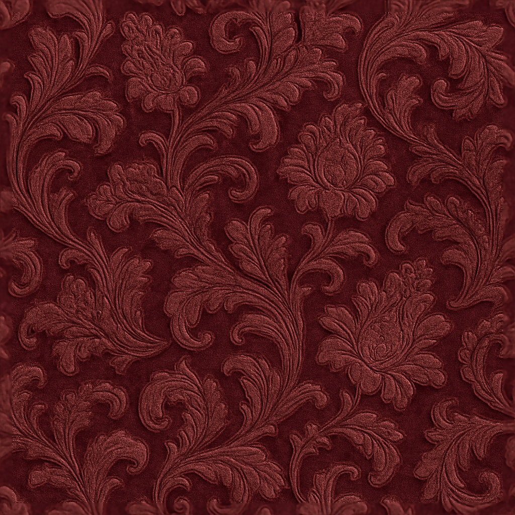 Alpha Rococo Texture Wallpaper With Luxurious Rococo Brocade Velvet Embossed Design PBR ...