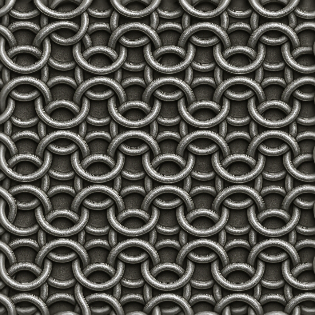 Of Chainmail Padding Fabric With Embossed Rings PBR Texture – Seamless ...