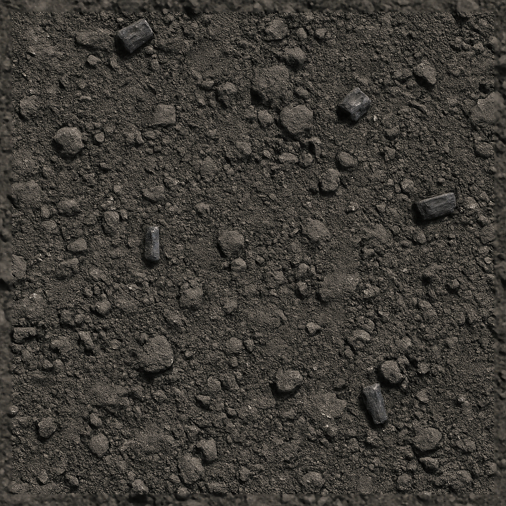 Of Volcanic Ash Ground With Charcoal Fragments And Dry Soil PBR Texture ...