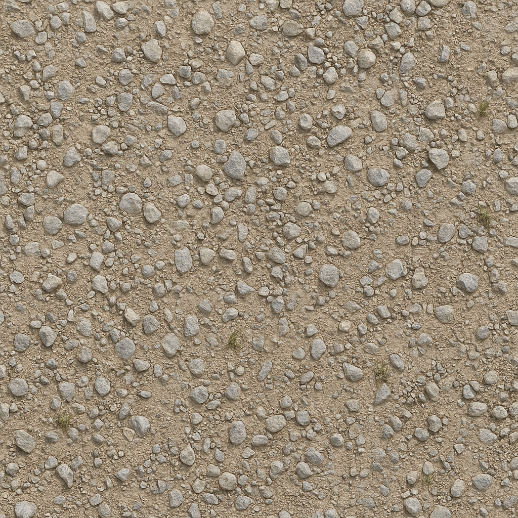 Gravel Loose With Pebbles Scattered And Dry Surface Wear Asphalt seamless PBR texture preview