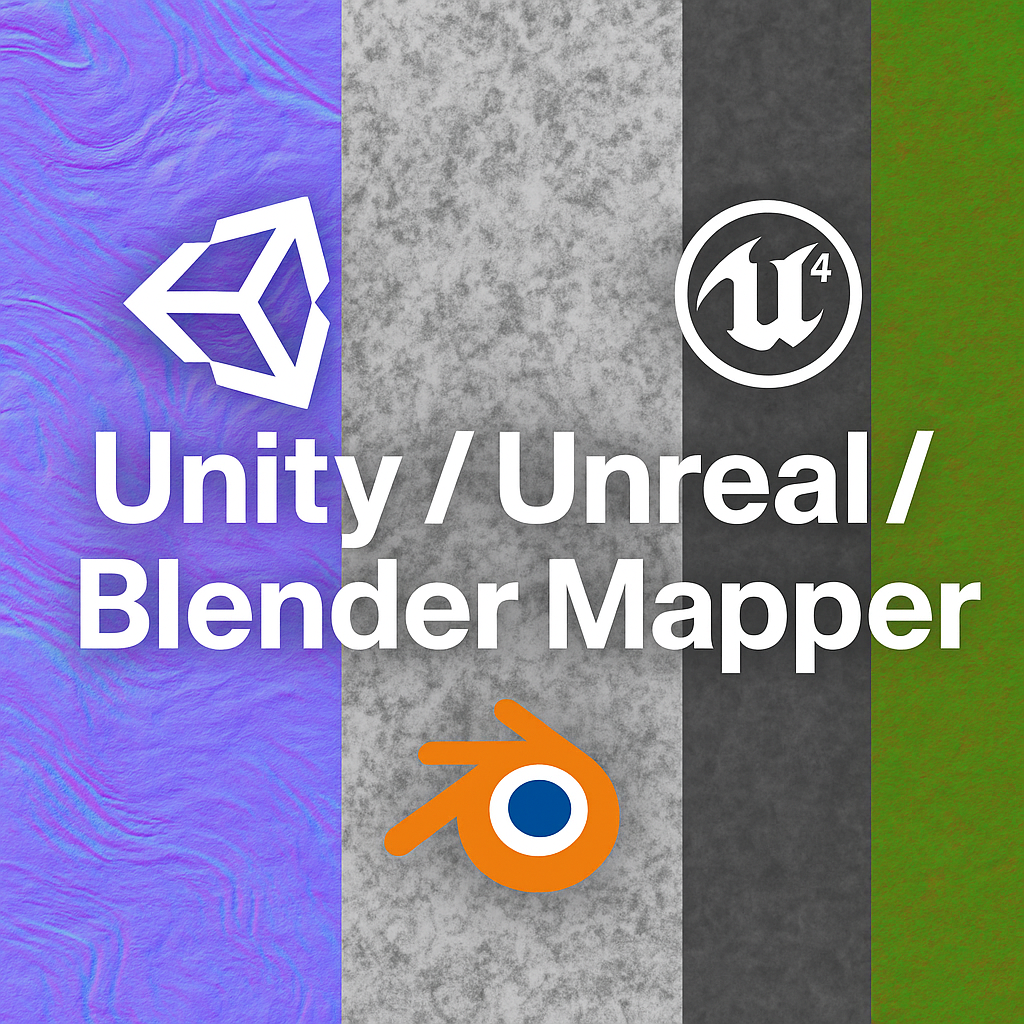 Unity / Unreal / Blender Mapper – Automatic PBR Texture Conversion Tool