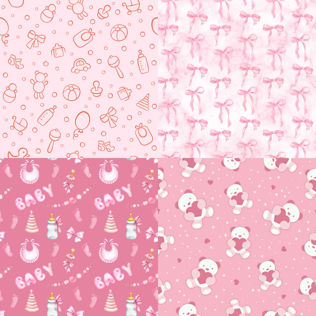 Baby Girl Seamless PBR Textures | Cute 3D Materials