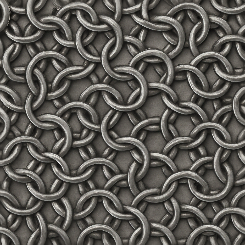 Boiled Chainmail Seamless Chainmail PBR Textures for 3D Artists