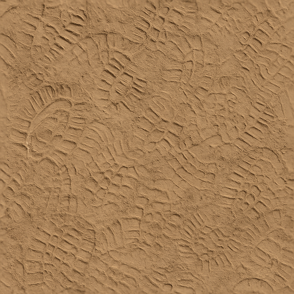 Boot Bottom Texture Dry Soil With Overlapping Prints Of Boot And Shoe Sole PBR Texture ...