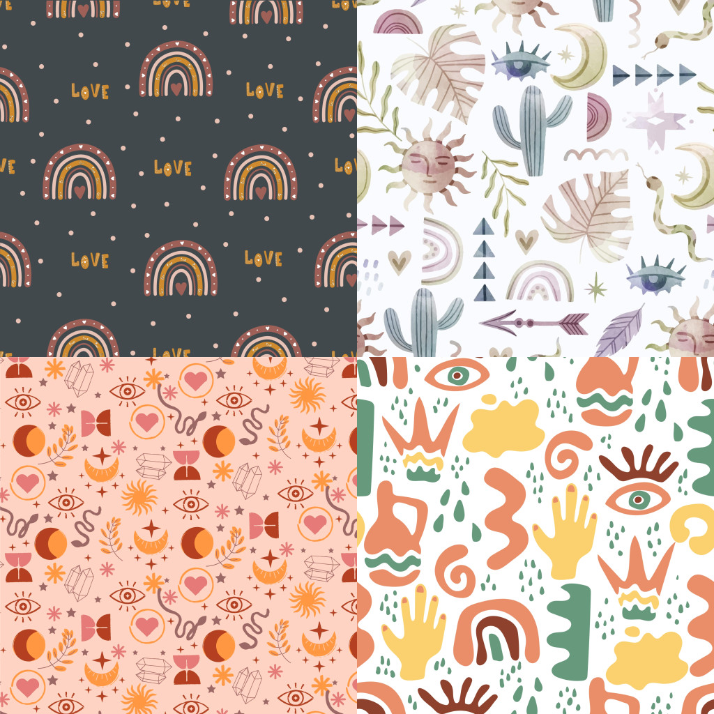 Boho Seamless PBR Textures for Bohemian Design