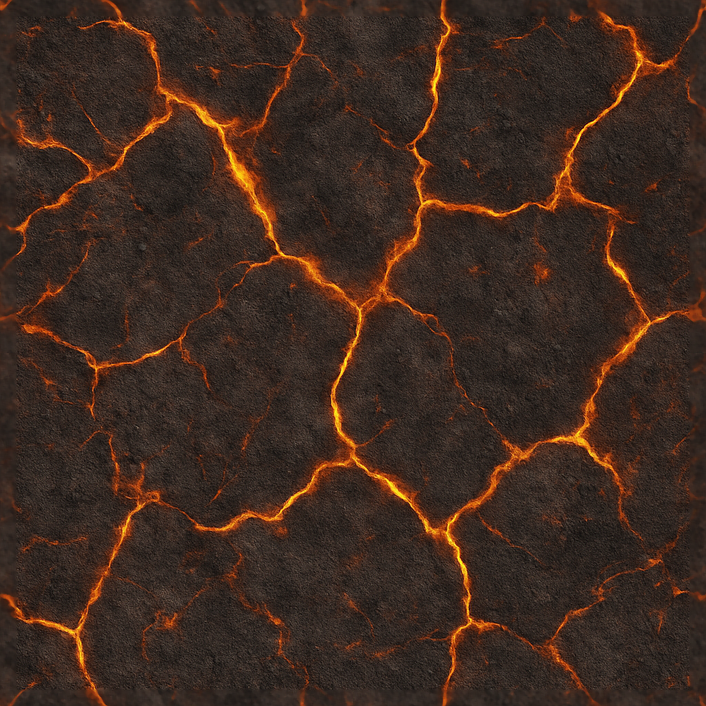 Scared Earth Texture Scorched Earth With Fire Cracks Surface PBR Texture – Seamless Material