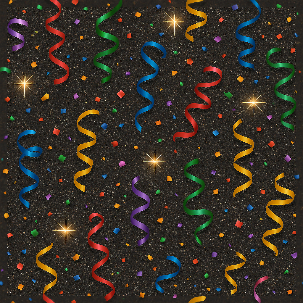 Seamless 3d PBR 8k Streamers Confetti Texture