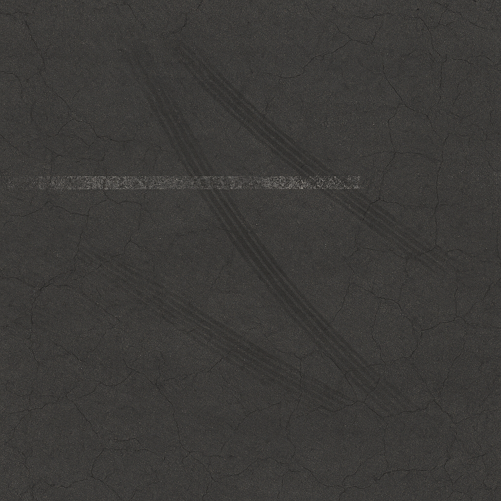 Asphalt Smooth Dark Asphalt With Tire Marks And Faded Paint seamless PBR texture preview