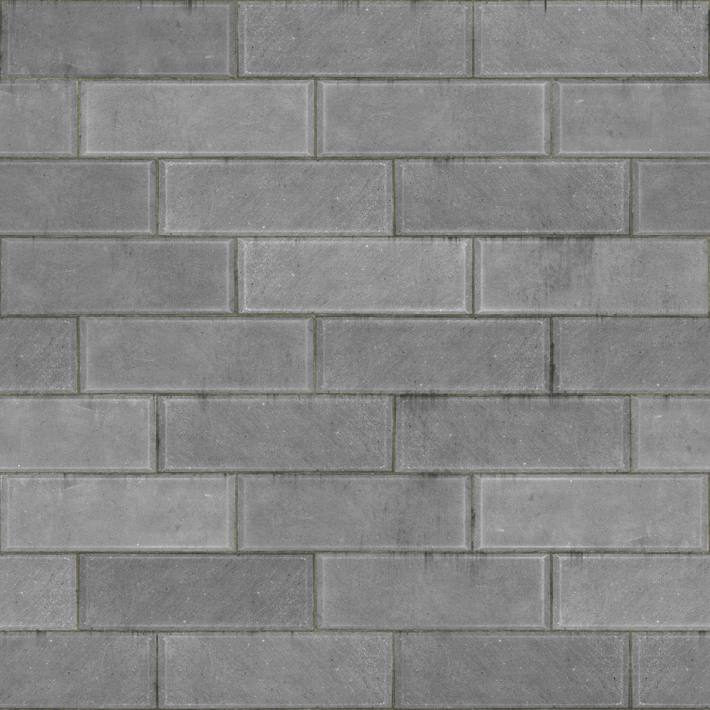 Bricks Gray Tileable Concrete Rough Modern PBR Texture | AITextured