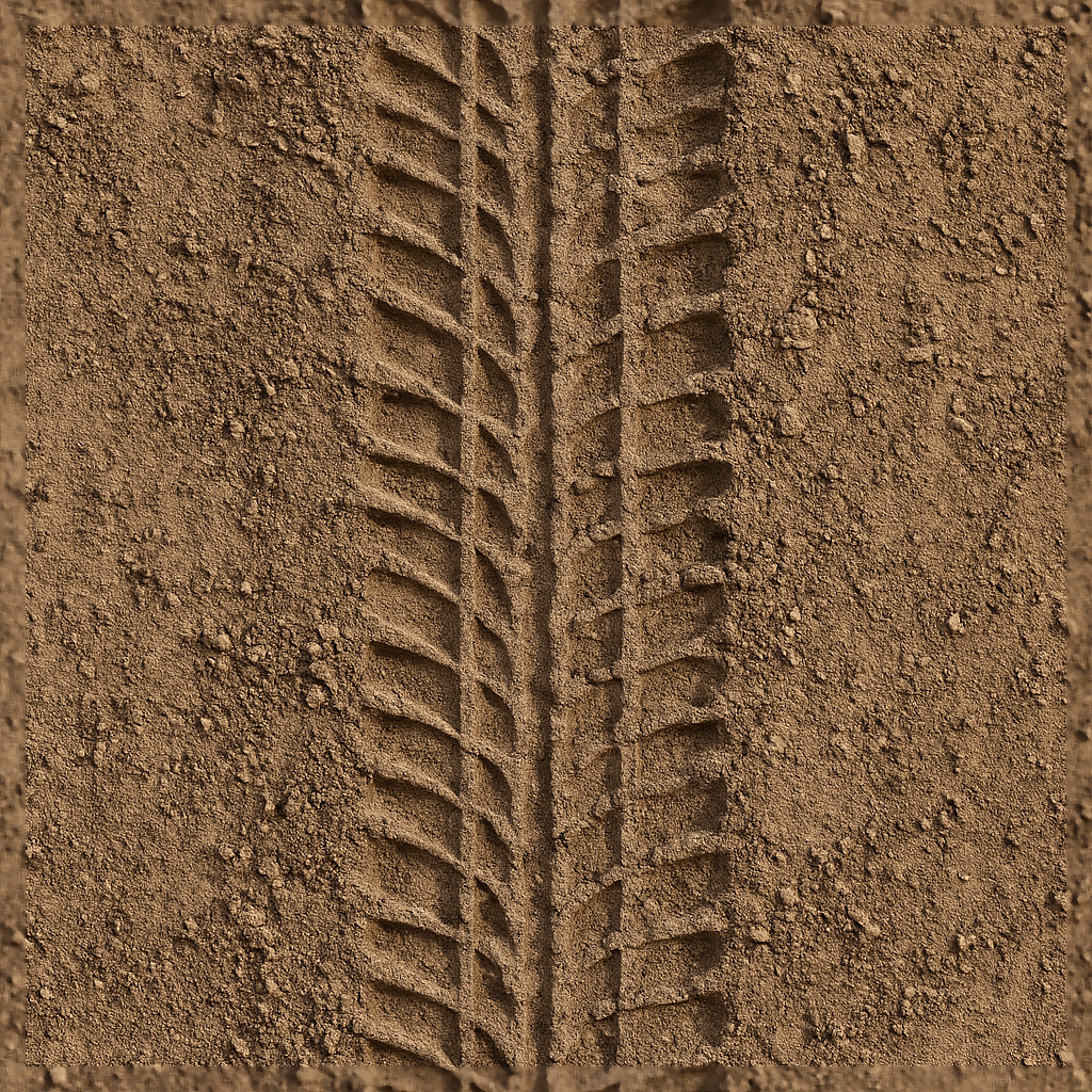 Dirt Road Track Tire Print Dirt Off Road Dirt Tire Track Asphalt PBR ...
