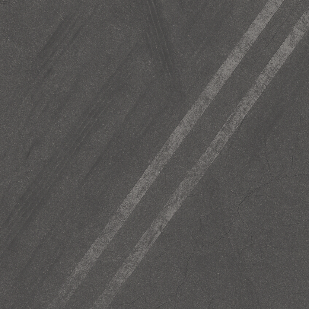 Asphalt Smooth Dark Asphalt With Tire Marks And Faded Paint seamless PBR texture preview