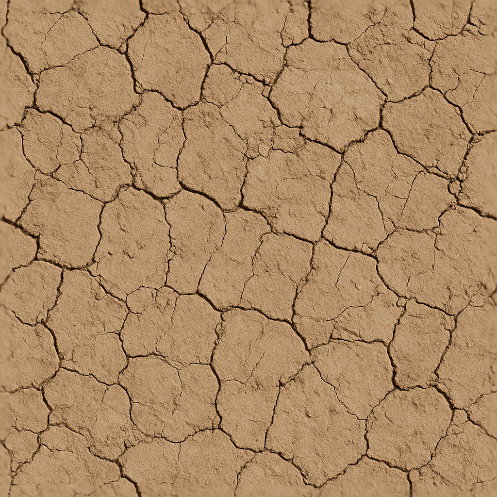 Dry Cracked Mud Ground Surface For Realistic Terrains PBR Texture ...