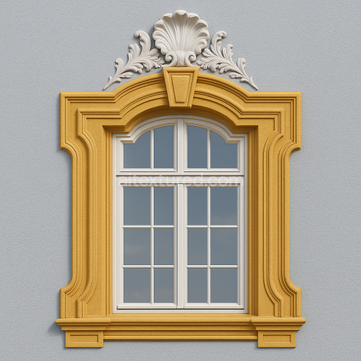 AI-Generated Seamless PBR Texture — A hyper-detailed, tileable architectural texture for Blender. Baroque-period window…