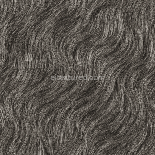 AI-Generated Seamless PBR Texture — Fox Hair Long Grey UHD Seamless