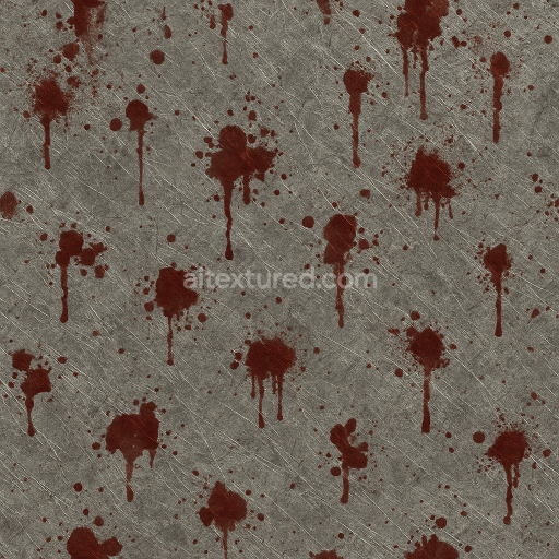 AI-Generated Seamless PBR Texture — grey shaved metal with blood stains