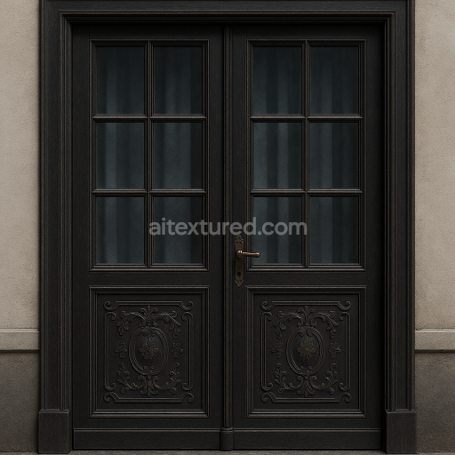 AI-Generated Seamless PBR Texture — Create a seamless, ultra-detailed PBR texture (4096×4096 px) of a baroque-style woo…