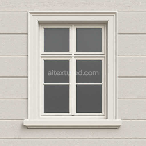 Preview — AI-Generated Seamless PBR Texture — seamless texture of a neoclassical ground floor window from a 19th-century historic…