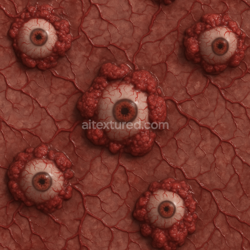 AI-Generated Seamless PBR Texture — veiny cancerous eye