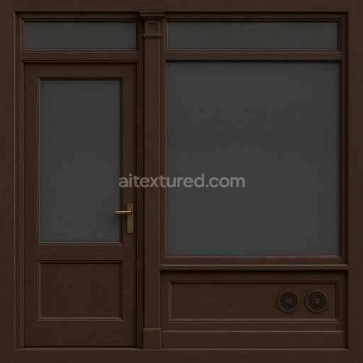 AI-Generated Seamless PBR Texture — Seamless, high-resolution PBR texture concept for a classic shopfront (front-facing…
