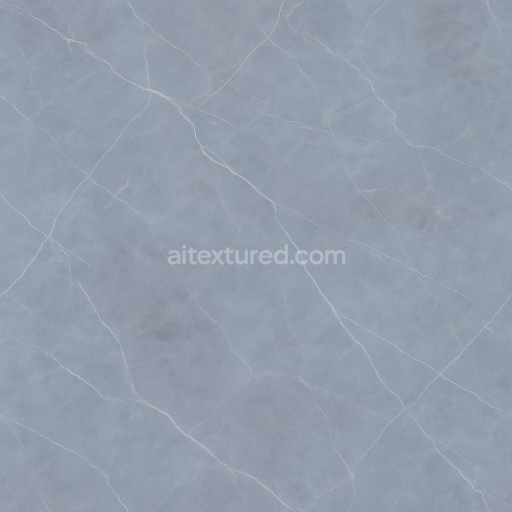 AI-Generated Seamless PBR Texture — Seamless texture of marble stone in #90A2B9 tone, subtle gradients of muted lavende…